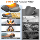 Upalled Cordless Heated Neck Massager Pillow for Pain Relief Deep Tissue