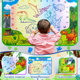 Water Doodle Mat for Kids 32x40 Inch, Mess Free Coloring Mat Educational Toy for 3 4 5 6 7 8 Years Old Girls & Boys, Neon Color Mat Doodle Board Writing Drawing Toys Holiday Christmas Birthday Gifts