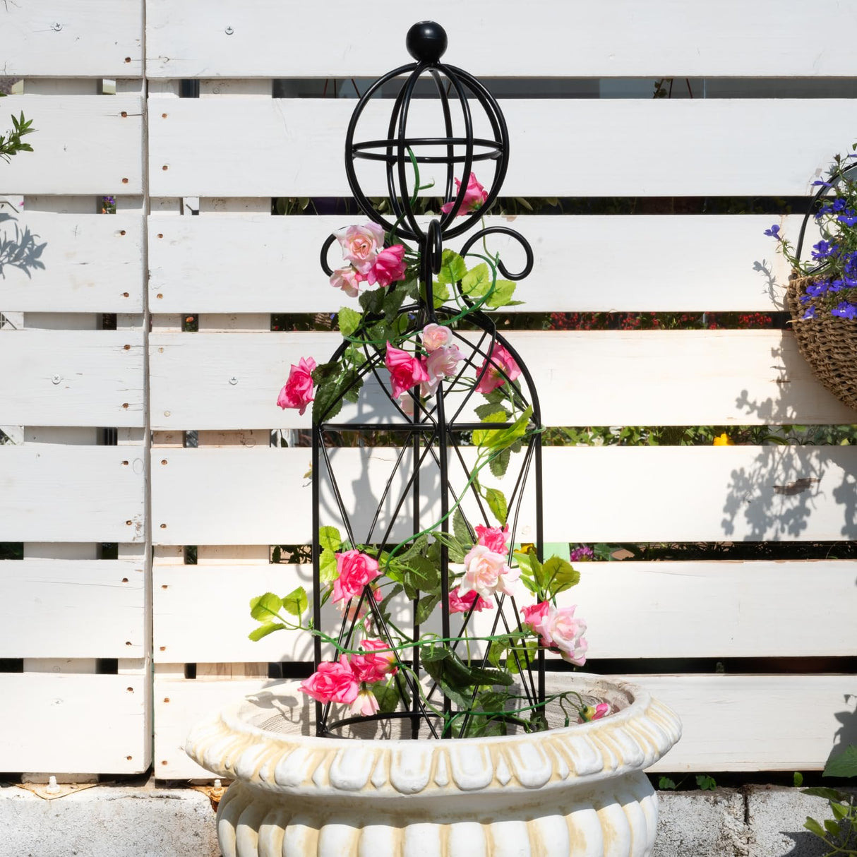 GOOOXIM Metal Garden Obelisk Trellis for Climbing Plants - 27.1"x7.8"