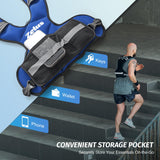 ZELUS Weighted Vest for Men and Women, Adjustable Body Weight Vest Exercise Set for Workouts, 4-10lb/11-20lb/20-32lb with 6 Ironsand Weights for Cardio Strength Training Walking Jogging, 4-10lb. Blue