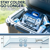 Cooler Shock Reusable Ice Packs for Cooler, 8.5"x7.5" - Long Lasting Cold Freezer Packs for Coolers and Lunch Boxes - Cooler Ice Packs for Camping Gear, Fishing, Road Trips, Beach Must Haves
