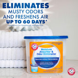 Arm & Hammer Fragrance Free Moisture Absorber and Odor Eliminator, 14 oz. Tub, 3 Ct, Attract and Trap Excess Moisture, Eliminate Musty Odors