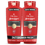 Old Spice Body Wash for Men, Long-Lasting Swagger Scent, 24 fl oz Pack of 2