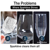 Home Glassware Polisher, World's First Affordable Spinning Glass Polisher, 600 RPM Dries, Polishes, All Glasses, Wine, Bar, Drinking, Wet/Dry, For Sparkling Glassware, Black, Classic Matte