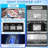 Large 10X Hands Free Magnifying Glass with Light for Reading Neck Wear Magnifier with Adjustable Brightness 50 Led Lights Flexible Gooseneck Full Book Page Magnifier for Seniors Low Vision Elderly