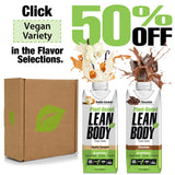 Lean Body Ready-to-Drink, Plant-Based Vegan Vanilla Caramel Protein Shake, 30g Protein, No Artificial Flavors, Sweeteners or Colors, Non GMO, Gluten Free, Premium Pea & Rice Blend (Pack of 12)