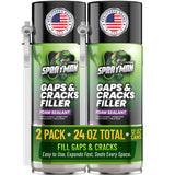 Sprayman Gaps and Cracks Filler Foam - Polyurethane Expanding Foam Sealant for Insulating Doors & Windows, Waterproof & Paintable, Straw Use - 12oz, 2 Pack