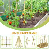 GAGINANG Natural Bamboo Garden Stakes, 4FT Trellis Plant Support 25Pcs
