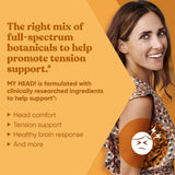 My Head! Headache Vitamins – Sensitivity, Tension, Comfort, Healthy Head Function for A Clear Mind – Fast acting Magnesium, Feverfew, Boswellia, Vitamin D, Ginger, & More – 60 Soft Capsules