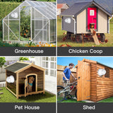 blessny Solar Powered Exhaust fan, 25W Solar Panel + 8" Ventilation Vent Fan for Outside Greenhouse, Chicken Coop, Shed, Pet House