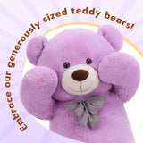 MaoGoLan Big Purple Human Size Teddy Bear 4 Feet 47 inch Huge Lavender Teddy Extra Large Lilac Bears for Girlfriend Wife