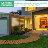 RELIANCER 12' Wooden Garden Pathway,Outdoor Roll Out Cedar Straight Walkway,Patio Path Decorative Garden Boardwalk Walkways,Weather-Resistant Roll Up Beach Wood Road Floor,Wedding Party Pathways