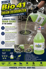 Drain Deodorizer- Odor Eliminator - Commercial Drain Deodorizer - Neutralizer Sewer Gas Smell Remover - One Gallon