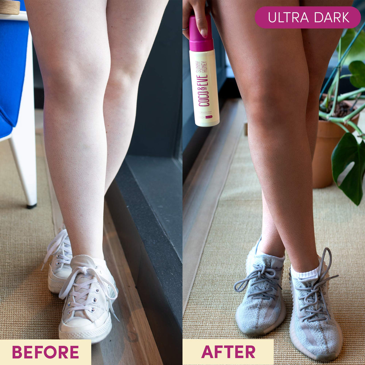 Coco & Eve Sunny Honey Bali Bronzing Bundle (Ultra Dark). All Natural Sunless Tanning Mousse. Instant Self Tanning Lotion with Bronzer, Mitt Applicator and Kabuki Brush.