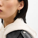 COACH Small Mixed Metal Hoop Earrings Two-Tone One Size