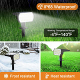 WELALO Solar Spot Lights Outdoor, [6 Pack/65 LED/3 Modes] Solar Landscape Spotlights, Solar Powered Christmas Halloween Lights, IP68 Waterproof Wall Lights for Walkway Yard Garden Driveway(Cool White)