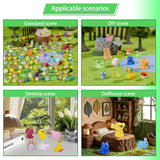 Faunamancy 200 Pcs Mini Resin Animals Figurines Bulk,200 Styles Tiny Animals Variety Pack for Fairy Garden Landscape,Hide Crafts Decor