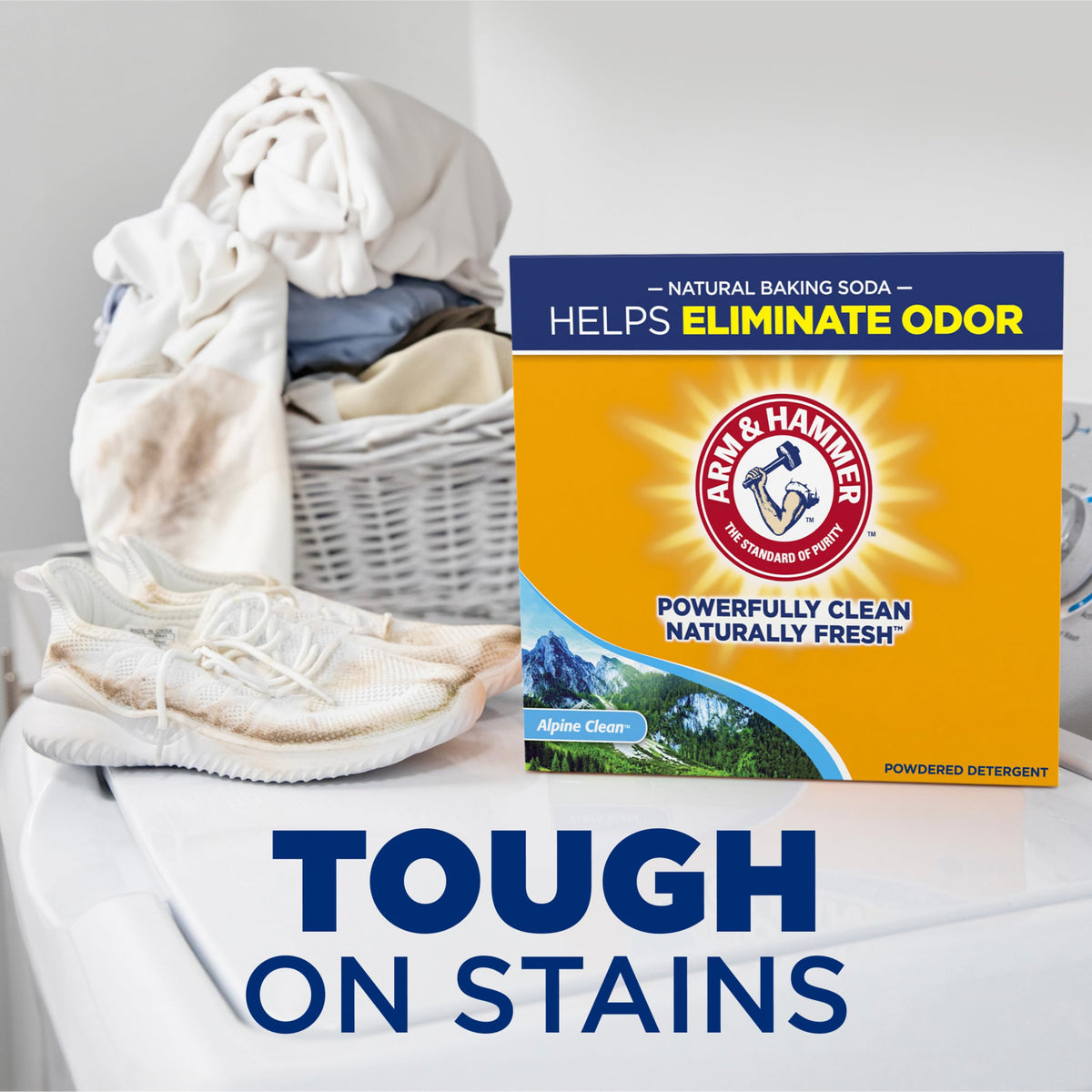 ARM & HAMMER Powder Laundry Detergent, Alpine Clean, 9.56 lb, 155 Loads