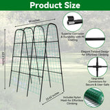 Trellume Cucumber Trellis - 62.4"*50" Cucumber Trellis for Raised Bed with Plastic-Coated Steel Pipe, U-Shape Garden Trellis for Climbing Plants, Garden Trellis for Cucumbers, Beans(Black)