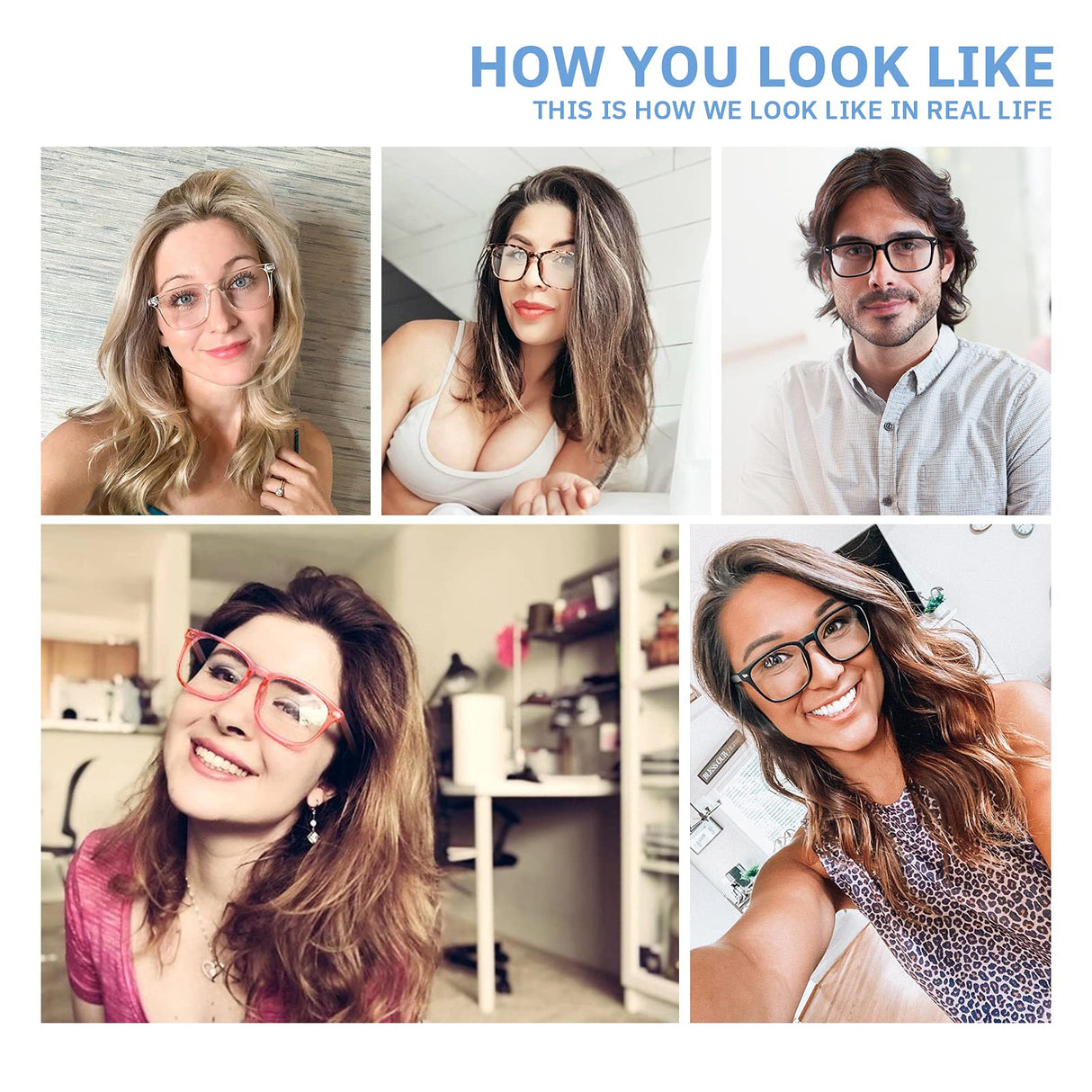 CCVOO Reading Glasses for Women/Men, Eyeglasses, Blue Light Readers for Women/Men, Computer Eye Glasses, Cheaters