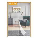 Yotache White Magnet Screen Door Curtain Fit Doors 36 x 78, Screen Size 38" x 79" Patio Screen Hands Free Entry Great for Pet and Kid