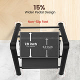 HBTower Step Ladder,Lightweight Aluminum Folding Step Stool with Anti-Slip Wide Pedal,330lbs Capacity Step Ladder for Household,Kitchen,Office - Black