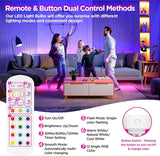 Yochoice Rechargeable Battery Operated Light Bulb with Remote & Timer, Dimmable Backup Magnetic LED Bulb with 15 Colors, Wireless Puck Light Bulb for Wall Sconce Lamps, Non-Hardwired, 2-Pack