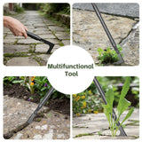 Pragmatist 43.7" Crack Weeder Long Handle Weed Puller Adjustable Weed Remover Durable Manual Crevice Weeding Tool for Sidewalk, Paver, Wall Gaps, Lawn Yard, Deck Boards