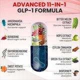 Zenrenu GLP-1 Supplement for Women-Natural Appetite,Craving & Loss Support – Akkermansia Probiotic, Super Berberine & Cinnamon,11-in-1 Gut & Metabolism Support - GLP1 Activate -60 Vegan Caps