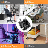 Soontrans Office Chair Wheels 10mm Stem, Compatible with IKEA Chairs ONLY, 3/8" Replacement Rubber Chair Casters, Set of 5, Desk Chair Caster Wheels Protection for Hardwood Floors Carpet