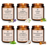 JGXLQ Scented Candles for Home, 6-Pack Soy Candle Gift Set, Up to 300 Hours