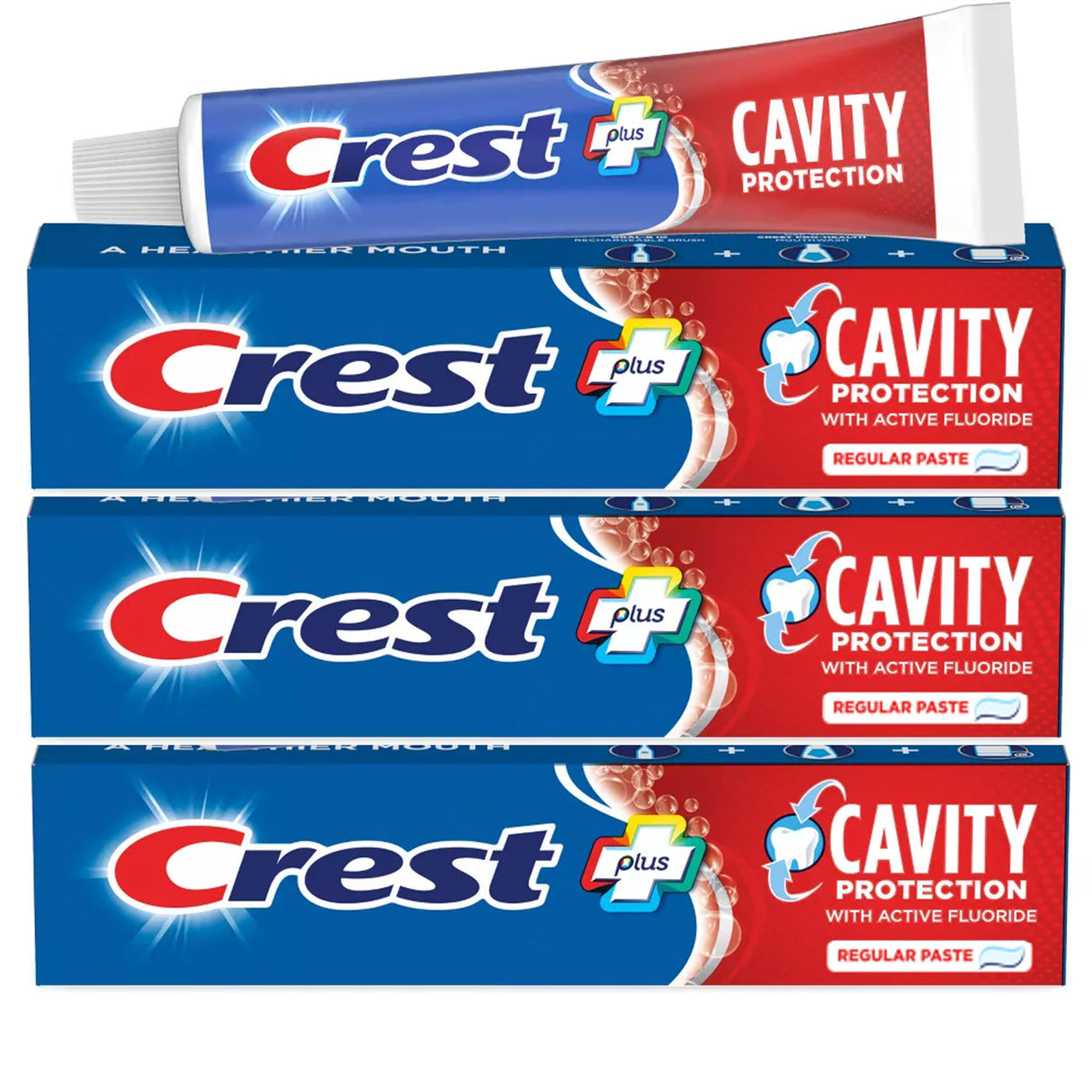 Crest Toothpaste Cavity Protection Regular (Pack of 3)
