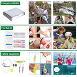 Angieast Survival Kit 35 in 1, First Aid Kit, Survival Gear, Survival Tool Gifts for Men Boyfriend Him Husband Christmas Camping, Hiking, Hunting, Fishing