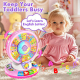 Toys for 1 2 3 Years Old Boys Girls, Musical Spin & Sing Alphabet Zoo with Lights & Sounds, Learning Educational Toys for Toddler 1-3, Christmas Birthday Gifts for Baby Kids Age 6-9-12-18 Months