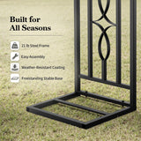 Metal Garden Arch, Heavy Duty Garden Trellis for Climbing Plants, with Enlarged Base for Stability, Ideal for Wedding Arches & Party Decorations, 87" W x 87" H