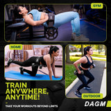 DAGM Hip Thrust Belt for Dumbbells heavy, Secure Glute Trainer with Non-Slip Extra Padding That Protects Your Hips - Ideal for Gym & Home Workouts - Use with Heavy Duty Kettlebells, Dumbbells, & Plates Hold up to 500 lbs