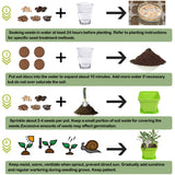 Meekear 10 Herb Seeds Garden Starter Grow Kit with Green Pots, Markers, Soil Discs, Watering, Herb Clipper, Complete Indoor Potted Plant Growing Set for Kitchen DIY