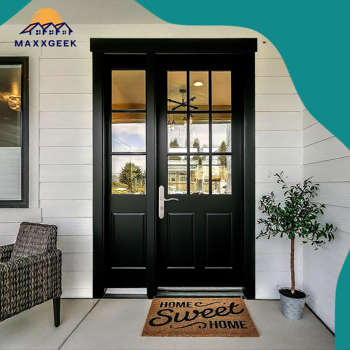 Maxxgeek Flat Slot Storm Door Mortise Lock Body Fits for Older Storm Doors, 2-1/2" Handle PZ, Handle Not Included (Brushed Nickel)