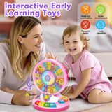 Toys for 1 2 3 Years Old Boys Girls, Musical Spin & Sing Alphabet Zoo with Lights & Sounds, Learning Educational Toys for Toddler 1-3, Christmas Birthday Gifts for Baby Kids Age 6-9-12-18 Months