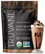 Truvani Vegan Pea Protein Powder | Chocolate | 20g Organic Plant Based Protein | 20 Servings | Keto | Gluten & Dairy Free | Low Carb | No Added Sugar