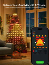 Govee Christmas Tree Lights, Smart RGBIC 480 LEDs Christmas Lights, 6.6ft × 24 String Lights for Holiday Decorations, Music Sync, Voice and APP Control, 60+ Scene Modes, Green Wire, Adapter