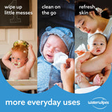 WaterWipes Plastic-Free Original Baby Wipes, 99.9% Water Based Wipes, Unscented & Hypoallergenic for Sensitive Skin, 1080 Count (18 packs)