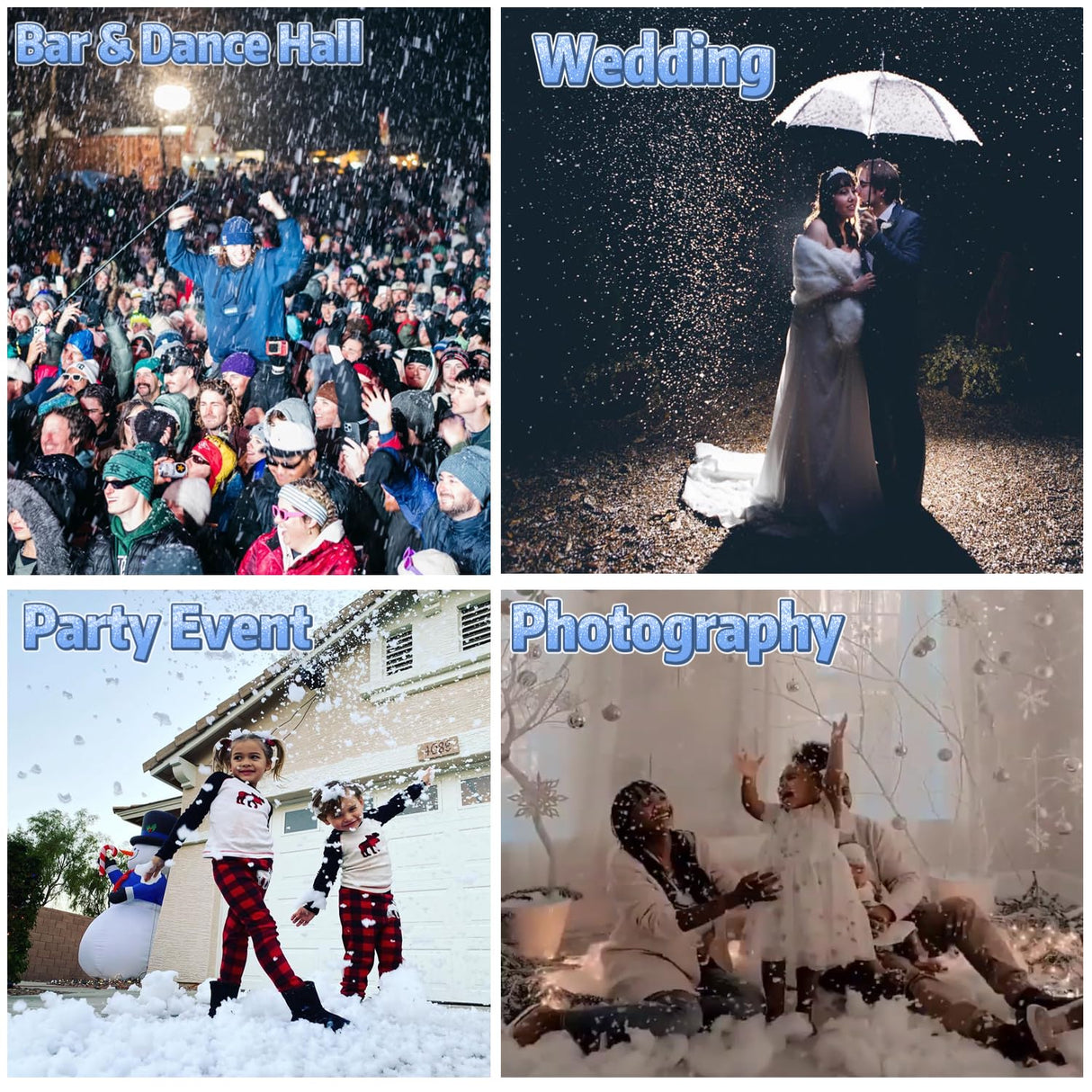 LANGXUN 1500W Snow Machine with Manual & Wireless Remote Control | Large Output Snowmaking Machine for Indoor & Outdoors | Adjustable Snowflake Size | Perfect for Christmas, Weddings, and Parties