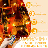 Ollny Christmas Lights Outdoor 400LED 131FT, Warm White Fairy Lights with Remote 3 Timer, Plug in 8 Modes String Lights for Bedroom Indoor Outside House Party Xmas Decorations