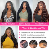 30 Inch Wear and Go Glueless Wigs Human Hair Pre Plukced Pre Cut 5x5 Hd Lace Closure Wigs Human Hair for Women 180% Density Ready to Wear Glueless Body Wave Lace Front Wigs Human Hair No Glue Wigs
