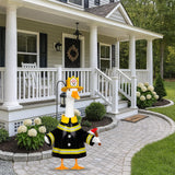 Vzuito Halloween Porch Goose Outfits, Firefighter Goose Costume Yard Geese Statue Clothes for 23" Statue Patio Lawn Garden Decoration