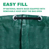 Hugeleaf 3 Packs 72 Gallon Reusable Yard Waste Bags, Collapsible Leaf Bags with Reinforced Handles, Extra Large Heavy Duty Garden Waste Bags for Leaves Garden Clean Up