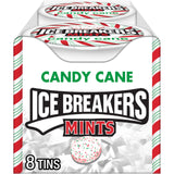 ICE BREAKERS Candy Cane, Christmas Stocking Stuffer Sugar Free Breath Mints Tins, 1.5 oz (8 Count)