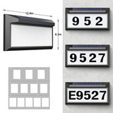 Solar Address Sign, Lighted Address Plaque Outdoor Waterproof, Illuminated Address Numbers, House Numbers for Outside