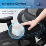 Thick Memory Foam Office Chair Arm Pads - Office Chair Armrest Covers Provide Elbow Cushion and Relieve Pressure - Ergonomic Desk Chair Arm Covers - Gaming, Computer Chair Rest Pads (Set of 2)